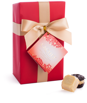 Assorted Chocolates Red Ballotin 200g - Box (444x469), Png Download