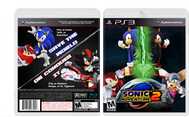 Sonic Adventure 2 Box Art Cover - False Sonic Adventure 2 - Sonic Adventure 2 O.s.t. (700x430), Png Download