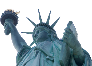 Liberty Up - Statue Of Liberty (499x260), Png Download