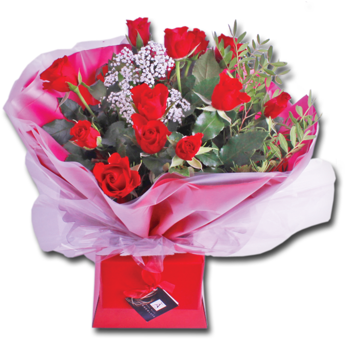 Romance Flowers Free Chocolates Gift Box - Transparent Png Flowers Gift Box (800x800), Png Download
