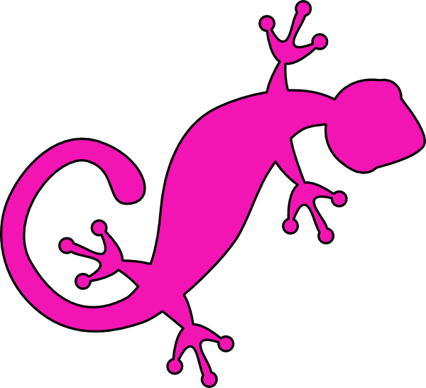Gecko Clipart - Pink Gecko Clip Art (600x546), Png Download