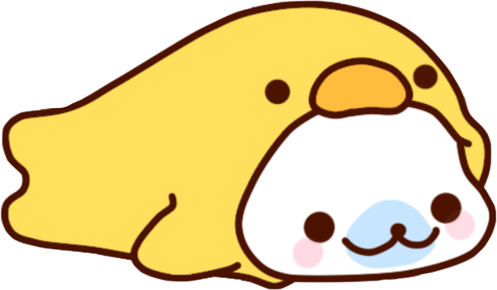 Cute Squishy Bear Chick Chicken Ice Polarbe - Kawaii Duck (1595x932), Png Download