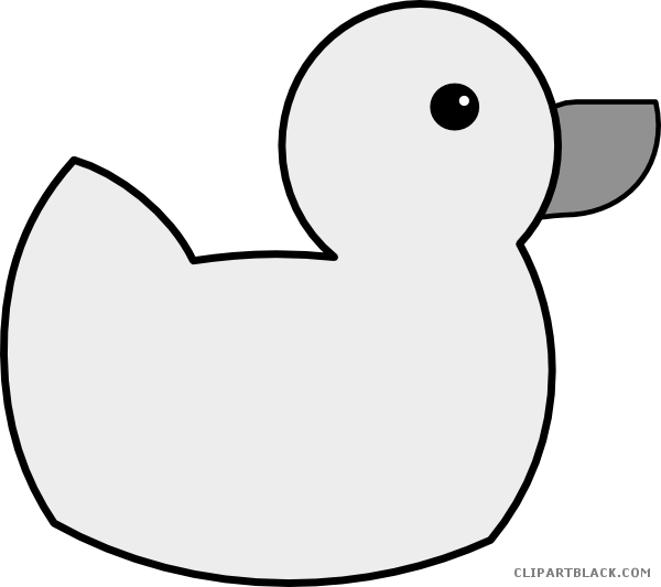 Duck Clipart Black And White - Yellow Duck (600x533), Png Download
