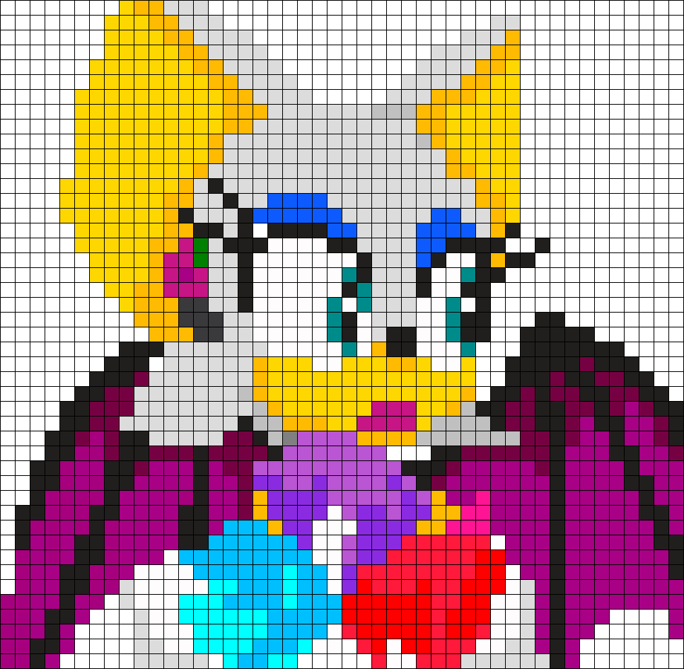 Rogue The Bat From Sonic Adventure 2 Perler Bead Pattern - Sonic 2 Perle Bead (967x946), Png Download