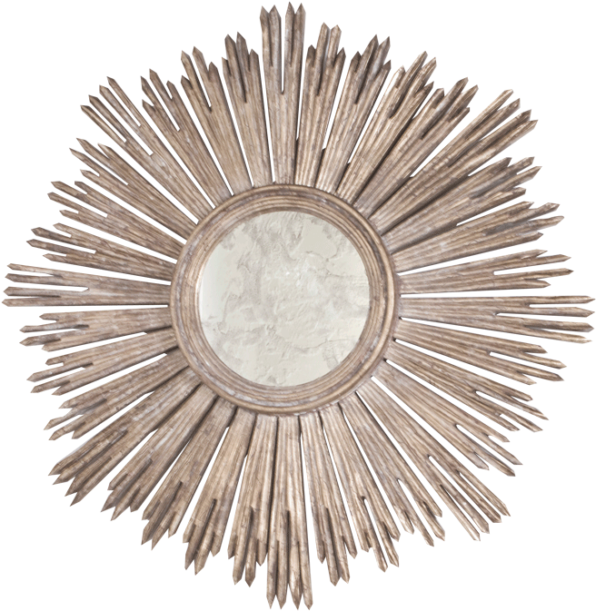 A Custom House - Margeaux Gold Leaf Starburst Mirror By Worlds Away (800x800), Png Download