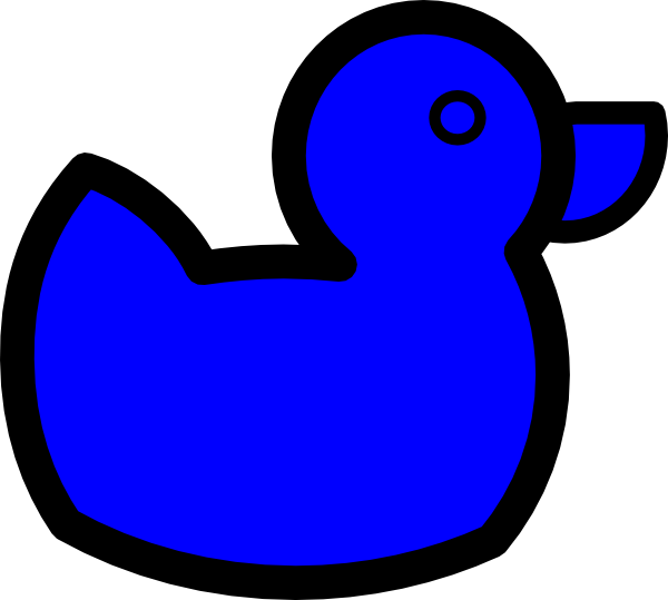 Blue Duck Svg Clip Arts 600 X 539 Px (600x539), Png Download