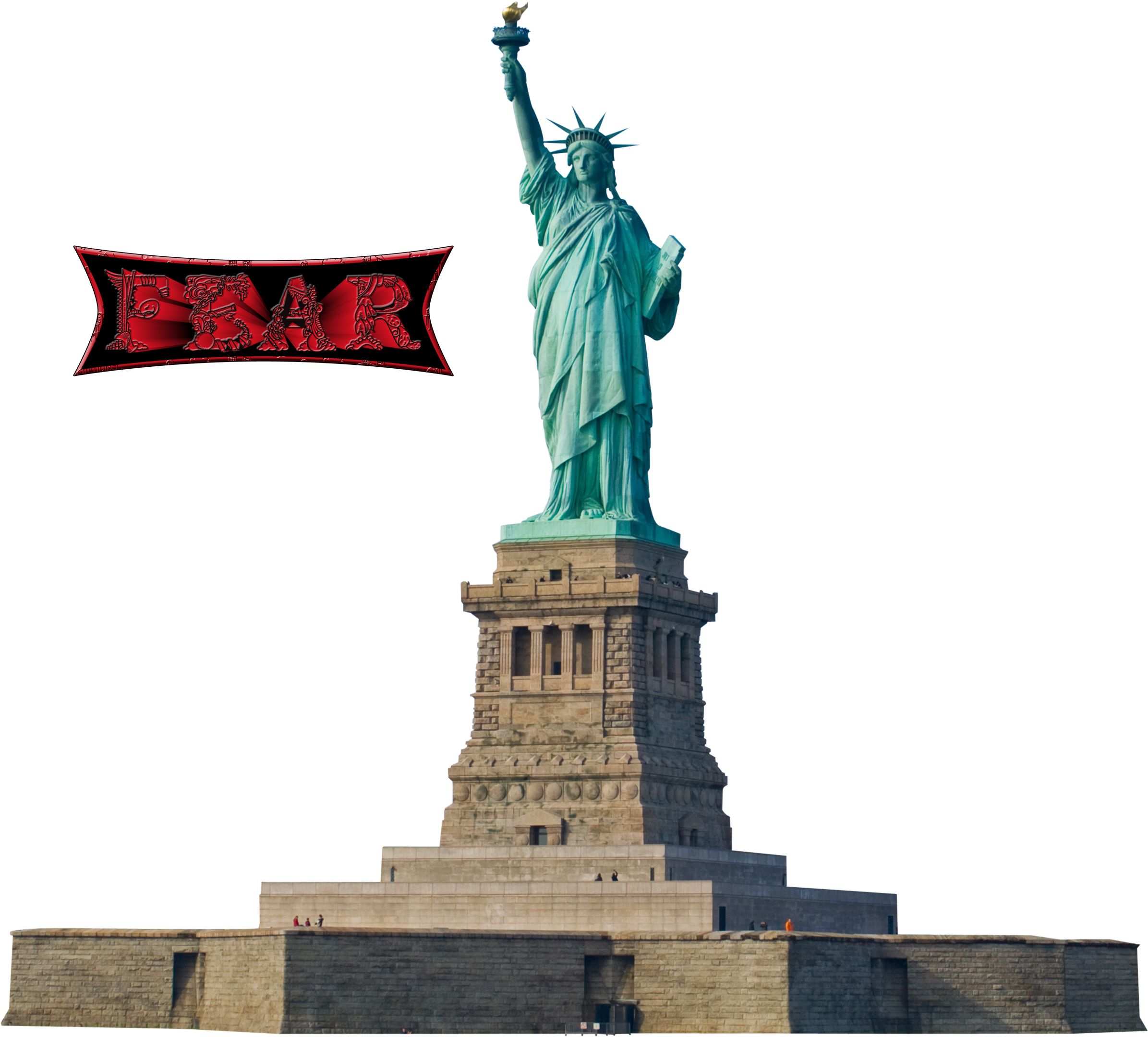 New York Png By Fear-25 On Clipart Library - Statue Of Liberty (2391x2160), Png Download
