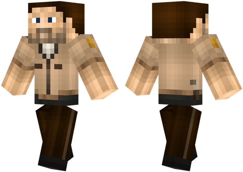 Rick Grimes - Minecraft Skin Superior Spiderman (804x576), Png Download