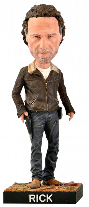 The Walking Dead - Figurine Bobble Head The Walking Dead Rick (300x698), Png Download