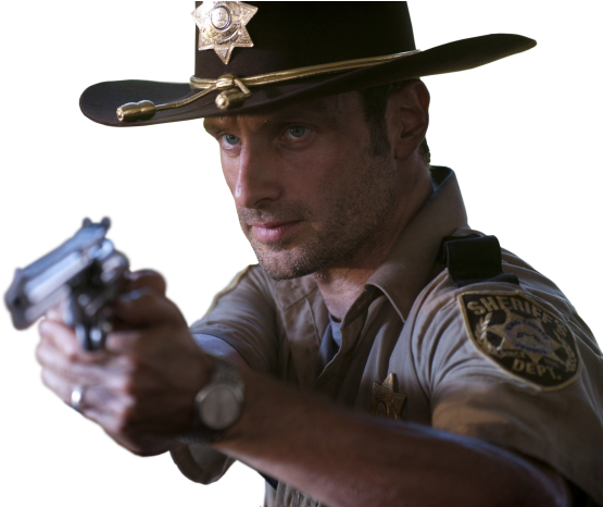 Rick Grimes - Andrew Lincoln Scenes Of The Walking Dead (700x465), Png Download