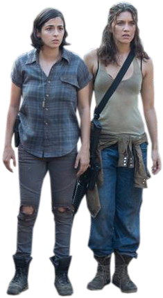 Tara Chambler And Alisha Jeffrey Dean Morgan, Walking - Tara And Alisha The Walking Dead (292x468), Png Download