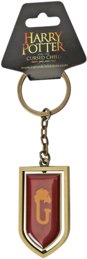 Gryffindor Crest Spinning Keyring - Slytherin House (527x599), Png Download