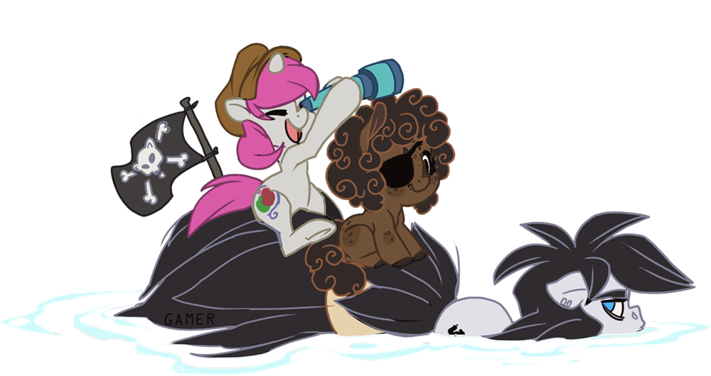 Eyepatch, Flag, Jolly Roger, Oc, Oc Only, Oc - Cartoon (1000x530), Png Download