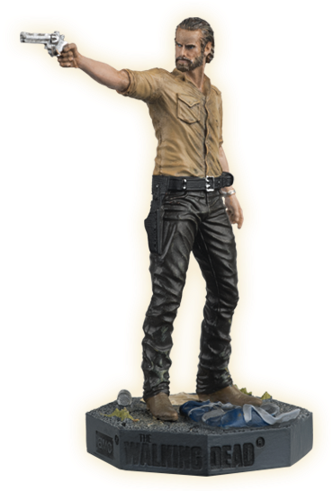 Rick Grimes Rick Grimes - Walking Dead Figure With Collector Magazine #1 - Rick (430x545), Png Download