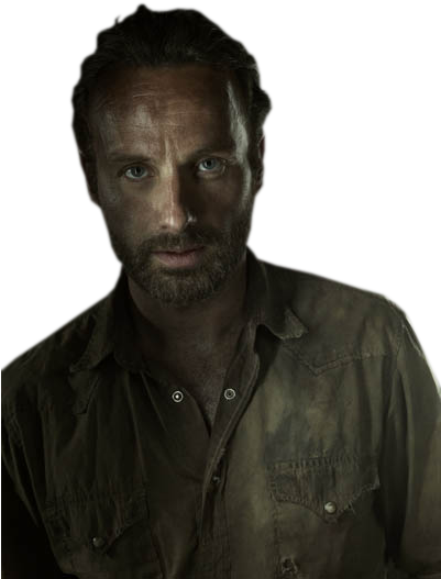 Render The Walking Dead Rick Grimes - Andrew Lincoln Signed 11x14 Photo Rick Grimes Walking (400x535), Png Download