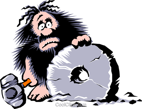 Cartoon Cavemen Royalty Free Vector Clip Art Illustration - Cave Man Guide To Training And Development [book] (480x371), Png Download