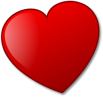 Heart Love Valentine Romance Red Shape Dec - Health (359x340), Png Download