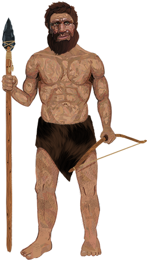 Full Body Caveman - Cave Man Full Body (296x534), Png Download