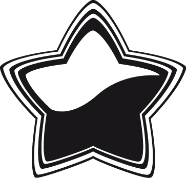 Image Library Download Star Clip Curved - Translation Symmetry With A Logo (363x347), Png Download