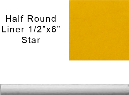 Genies Collection Half Round Liner In Star - Parallel (455x455), Png Download