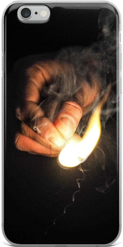 Fire Hand Iphone Case - Wallpaper (1000x1000), Png Download