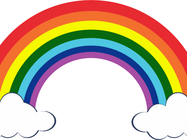 Rainbow Clipart Coloring - Clip Art Rainbow (640x480), Png Download