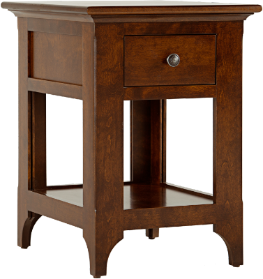 Melrose 1 Drawer End Table View Details - End Table Png (377x400), Png Download