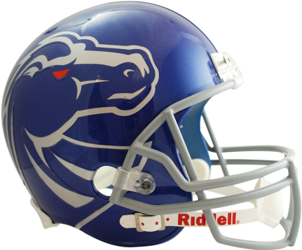 Boise State Broncos Ncaa Replica Full Size Helmet - Boise State Broncos Ncaa Riddell Full Size Replica (475x429), Png Download