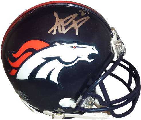 Steve Atwater Autographed Denver Broncos Mini Helmet - Denver Broncos (500x500), Png Download