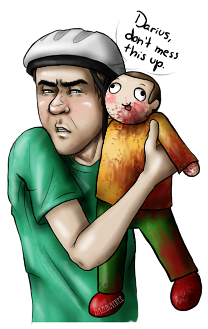 Happy Wheels Characters Png Banner Free Library - Jacksepticeye Happy Wheels Fan Art (500x672), Png Download