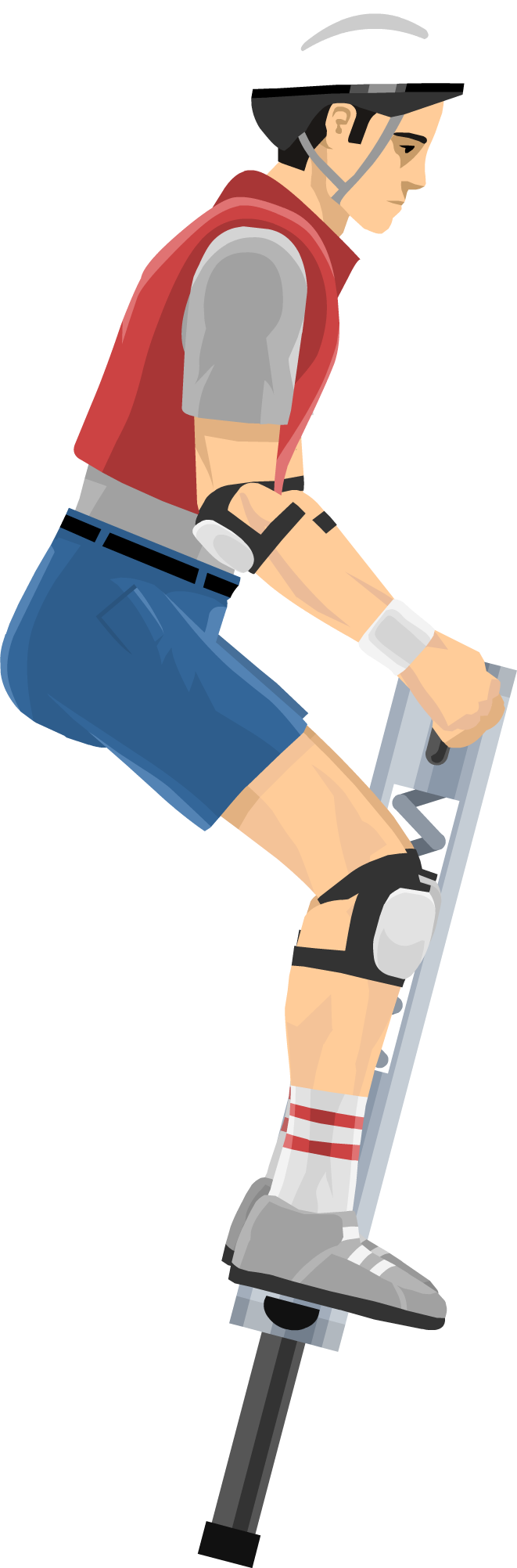 Clip Stock Pogostick Man Wiki Fandom Powered By Wikia - Happy Wheels Pogo Man (661x2003), Png Download