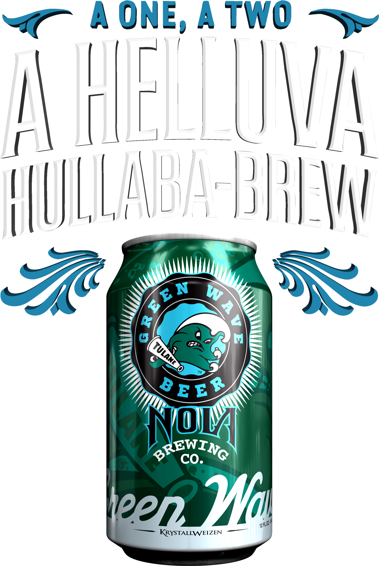 Green Wave - Tulane Green Wave Beer (1275x1845), Png Download
