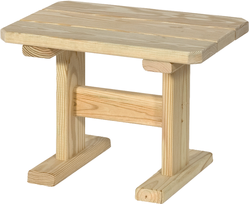Wooden End Table - Pressure Treated End Table (1300x1128), Png Download