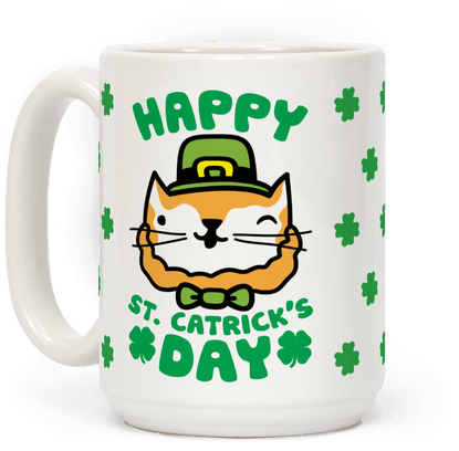 Show Off Your Love Of Adorably Cute Cats And The Drunkest - Happy St Catricks Day Mug Tshirt (484x484), Png Download