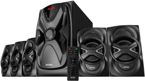 Intex Home Theater It - Intex It-6050-suf-bt 5.1 Channel Multimedia Speakers (500x321), Png Download
