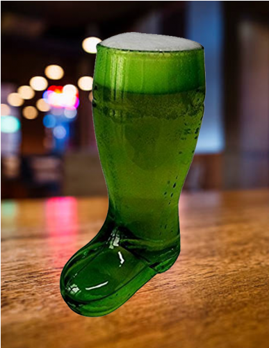 Barraid Green Beer Boot Glass - Oktoberfest Haus 2.0 L Mouth Blown Boot (500x500), Png Download