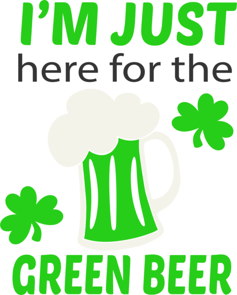 Here For The Green Beer - Beer (483x600), Png Download