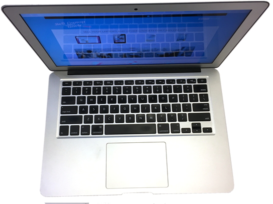 Macbook Air Laptop From Above - Macbook Pro (550x415), Png Download