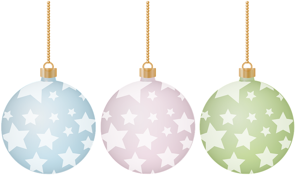 Christmas, Holiday, Ornament, Stars, Light Blue, Pink - Christmas Day (960x582), Png Download