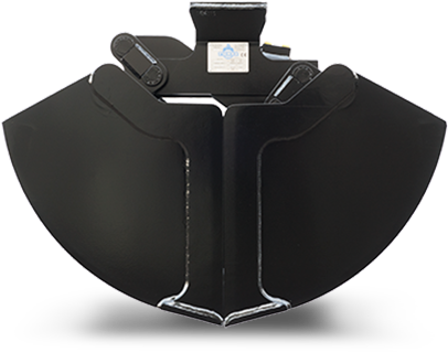 Clamshell Bucket With Horizontal Cylinder - Chair (500x340), Png Download