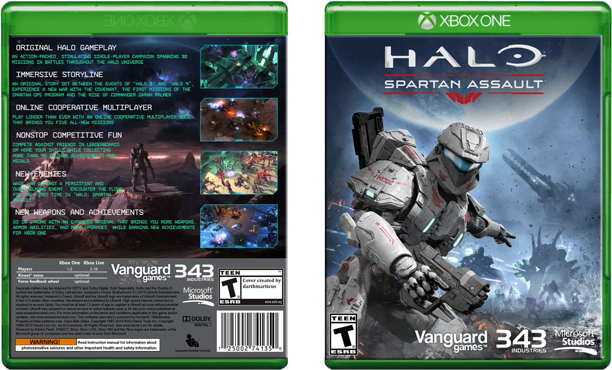 Download Spartan Assault Box Cover Halo Spartan Assault Xbox 360 Cover Full Size PNG Image