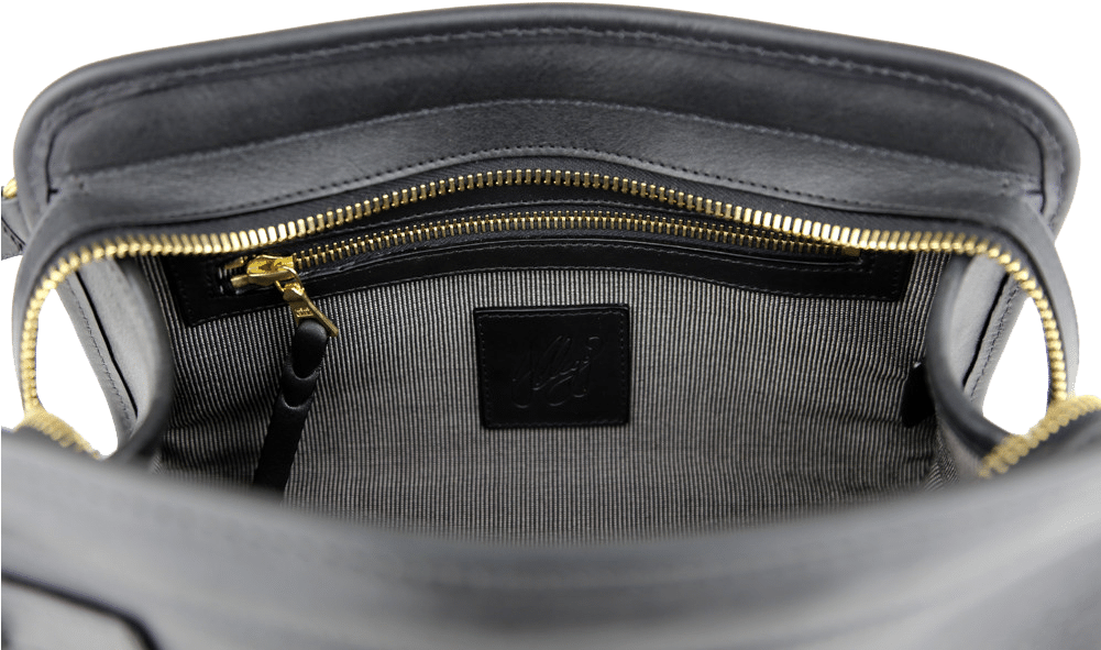 Black Large Travel Kit Shrunken Bison Leather - Handbag (1000x1000), Png Download