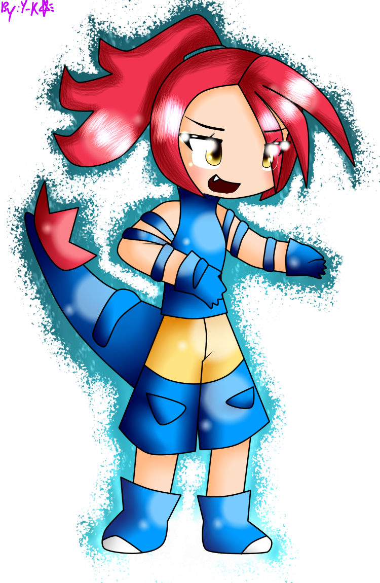 Feraligatr - Cartoon (750x1150), Png Download