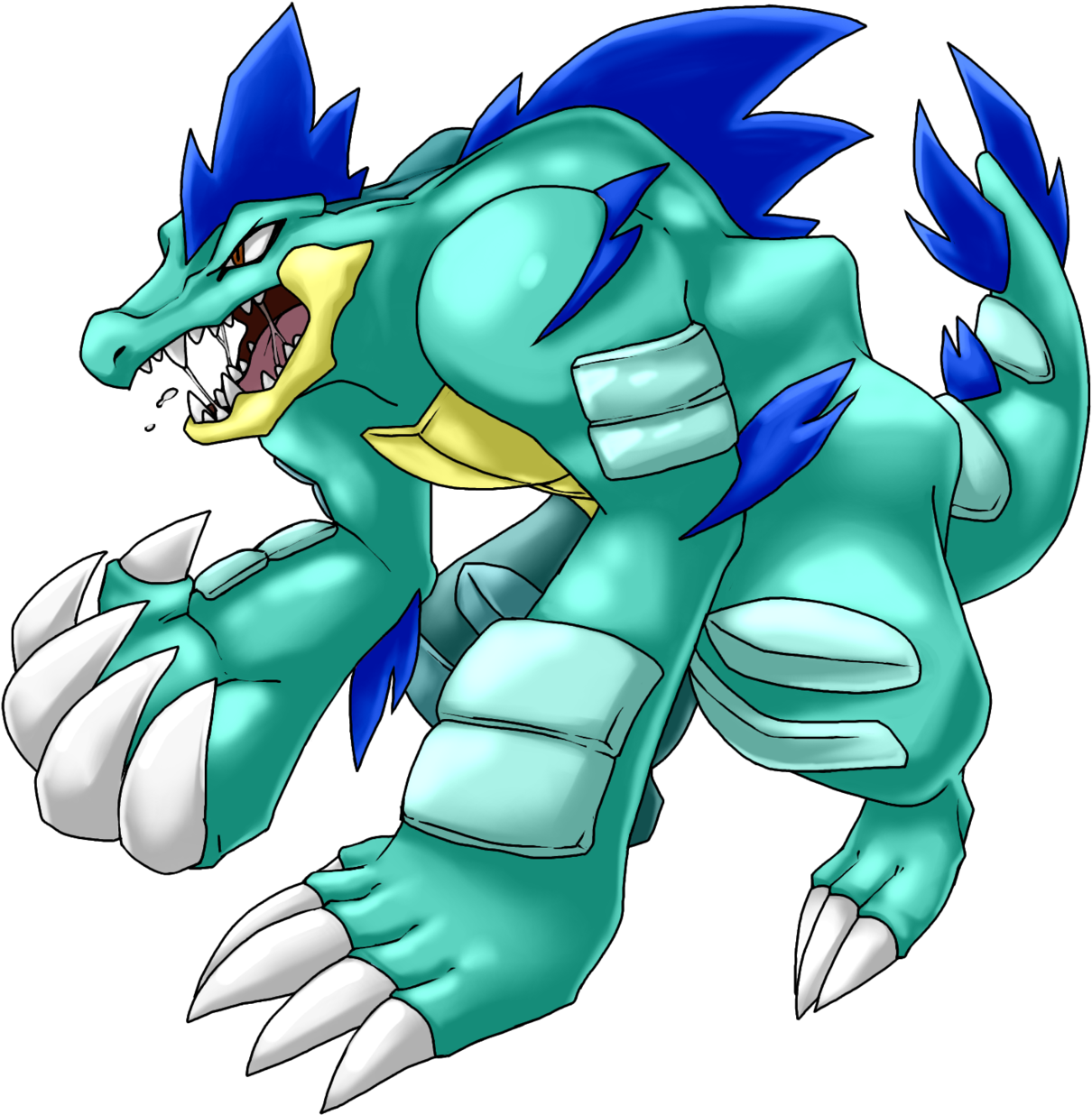 Pokemon Feraligatr Mega Evolution Mega Feraligatr Game - Feraligatr (1280x1280), Png Download