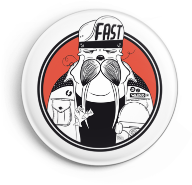The Walrus Tattoo Pin By Alessio Rotulo - French Bulldog (384x384), Png Download