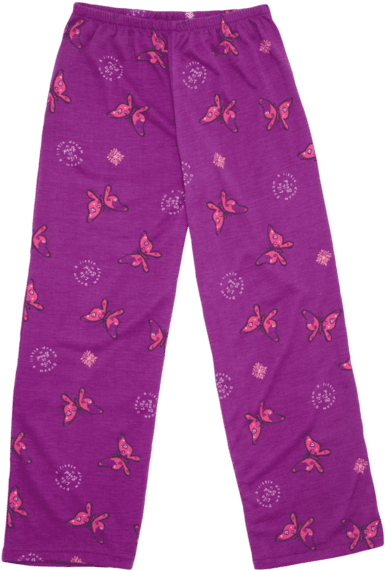 Girls Butterfly Sleep Pants - Pajamas (570x570), Png Download
