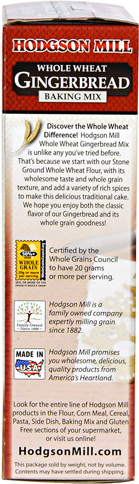 Whole Wheat Gingerbread Mix - Hodgson Mill Whole Wheat Gingerbread Mix (1000x1000), Png Download