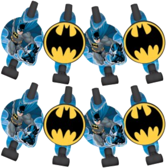 Batman Party Blowouts Pk8 - Batman Blowouts (600x583), Png Download