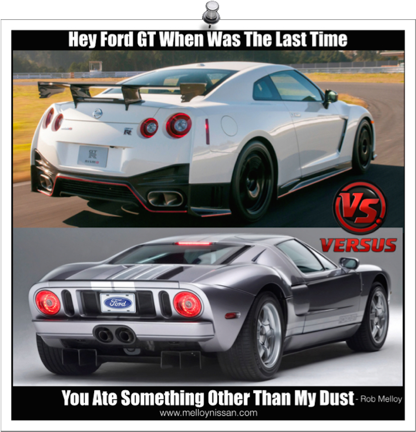 Nissan Gtr Vs Ford Gt Melloy Nissan - Poster: Poster: Ford Gt / Gt40 Poster, 36x24in. (1200x900), Png Download
