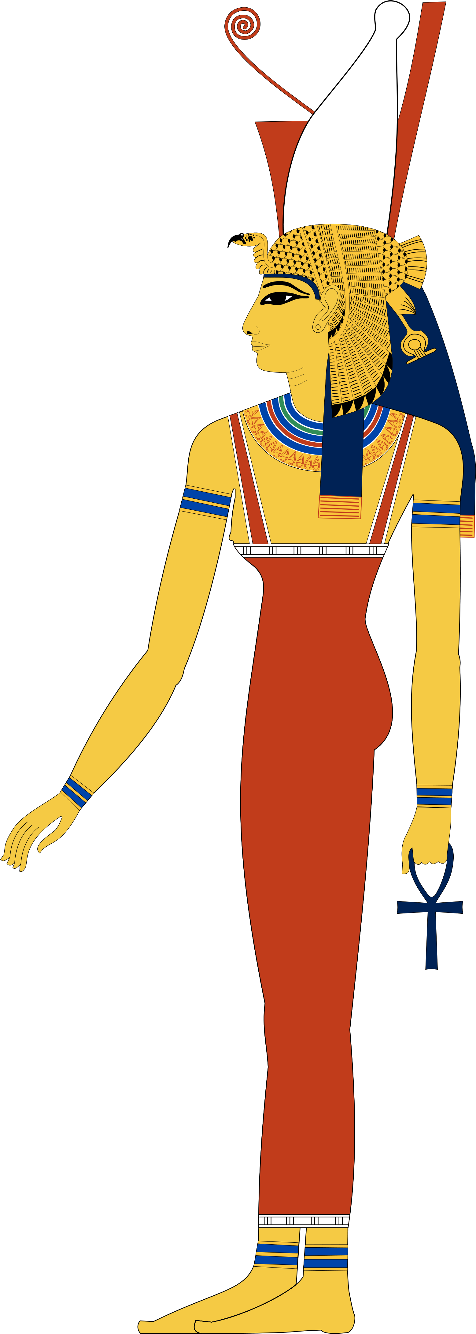 Mut - Egyptian Goddess (2000x4486), Png Download
